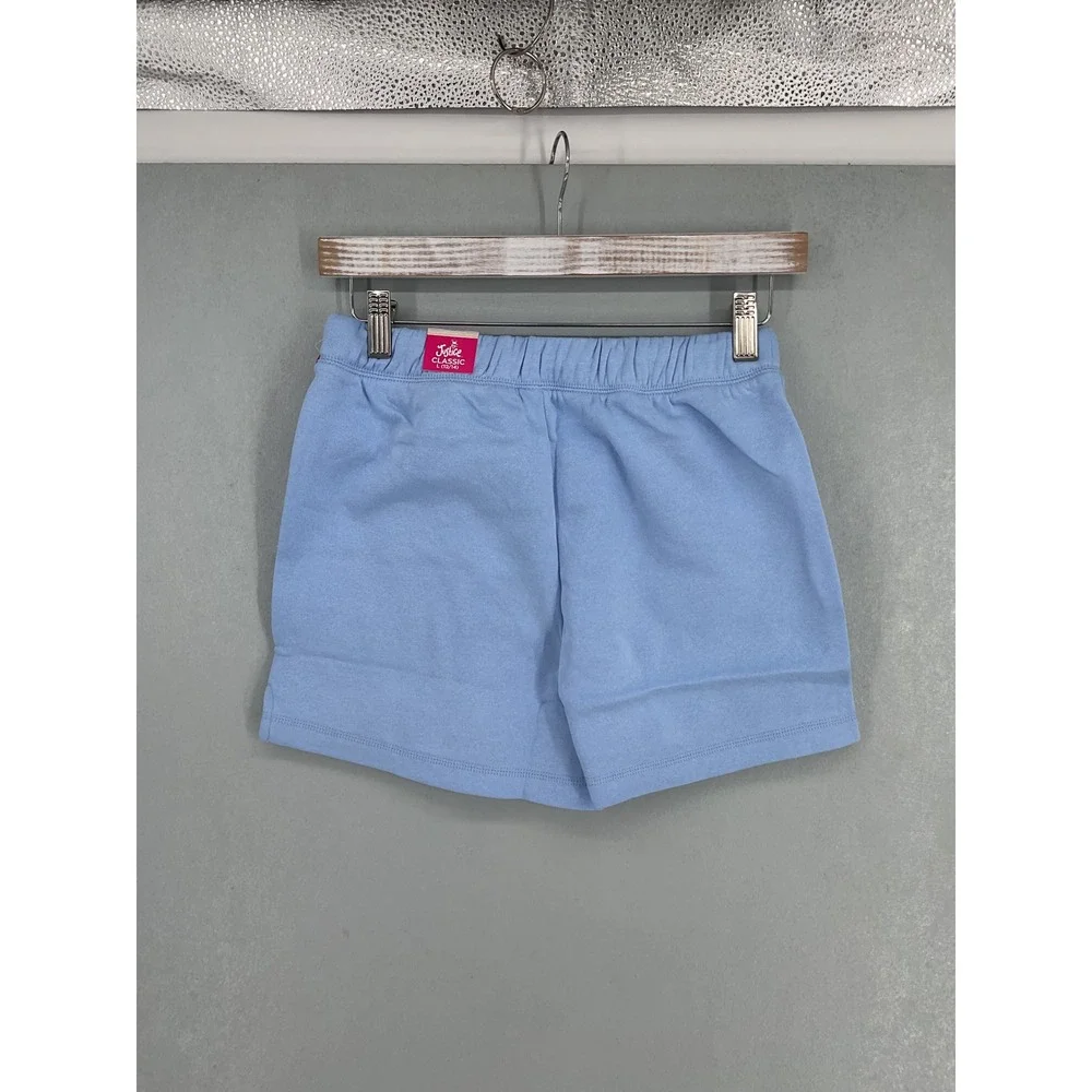 Justice Girls Sweatshorts Blue Fleece Lined Elastic Waist Size L 12/14